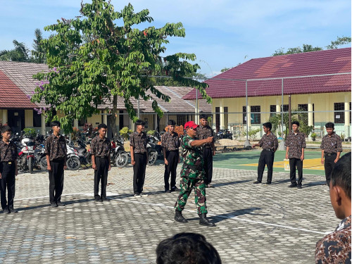Kegiatan pelatihan PBB bersama Personel Koramil Natar 