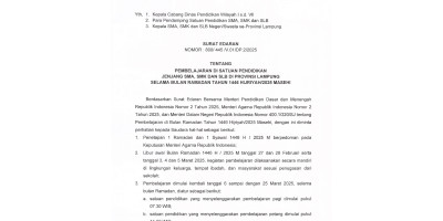 SURAT EDARAN DINAS PENDIDIKAN DAN KEBUDAYAAN