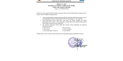 daftar siswa dan siswi yang masuk jalur prestasi, zonasi dan perpindahan tugas orang tua