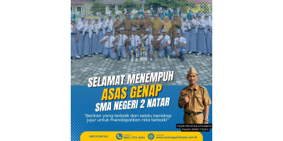 Selamat menempuh Asas genap Th. 2024 / 2025