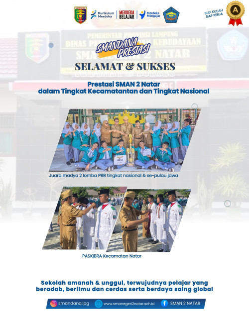 Prestasi SMA Negeri 2 Natar dalam Tingkat Kecamatan dan Tingkat Nasional